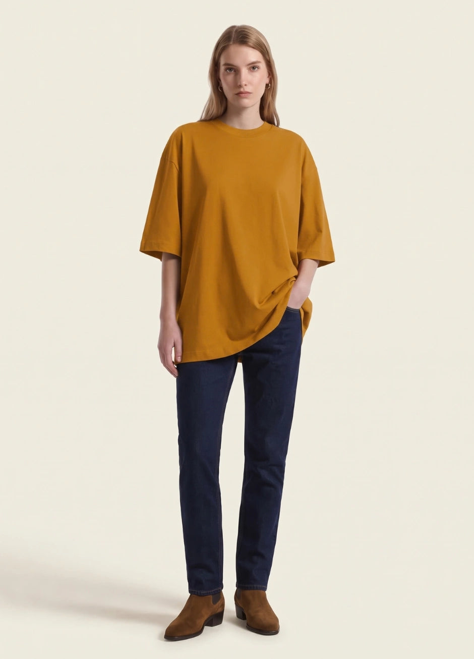 Basic Oversized Tee - Musturd