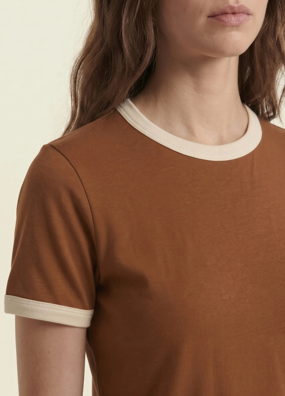 Contrast Trim T-Shirt - Mustard