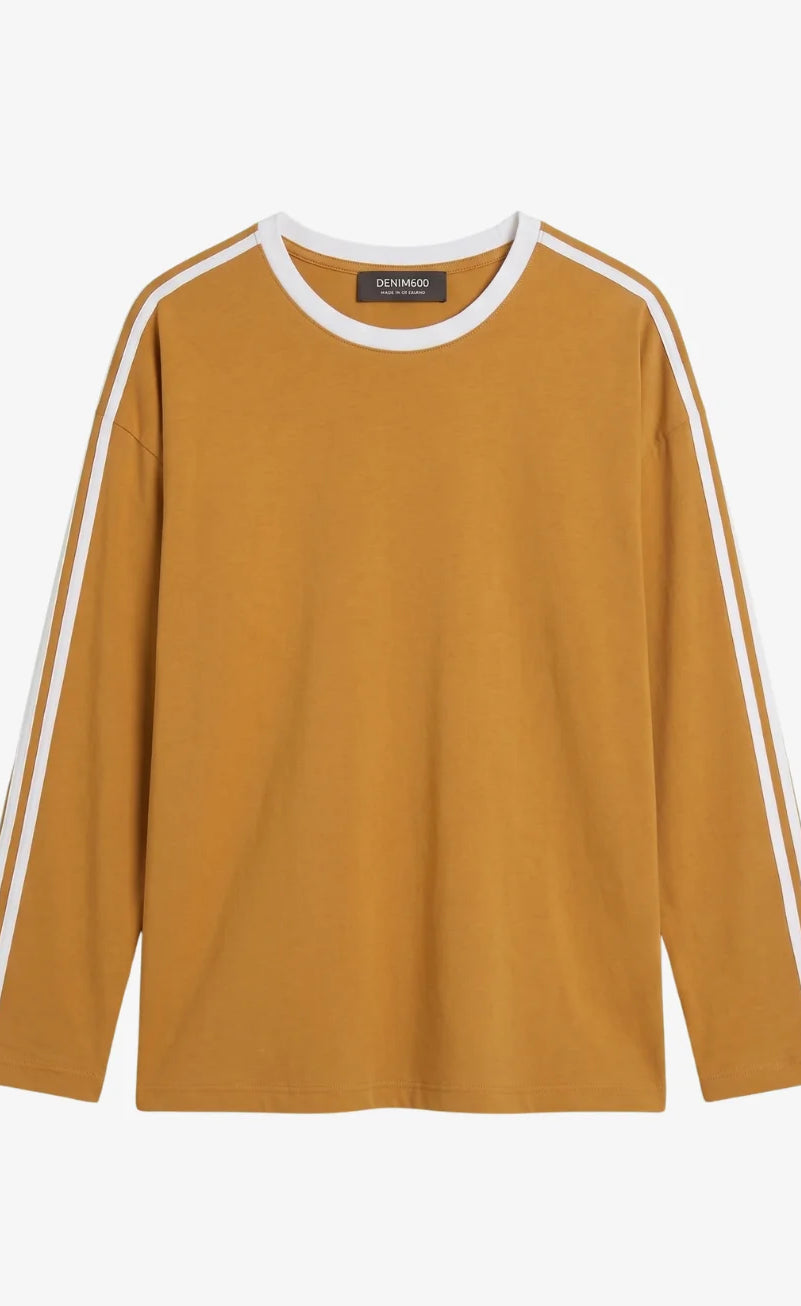 Striped Oversized Top | Mustard