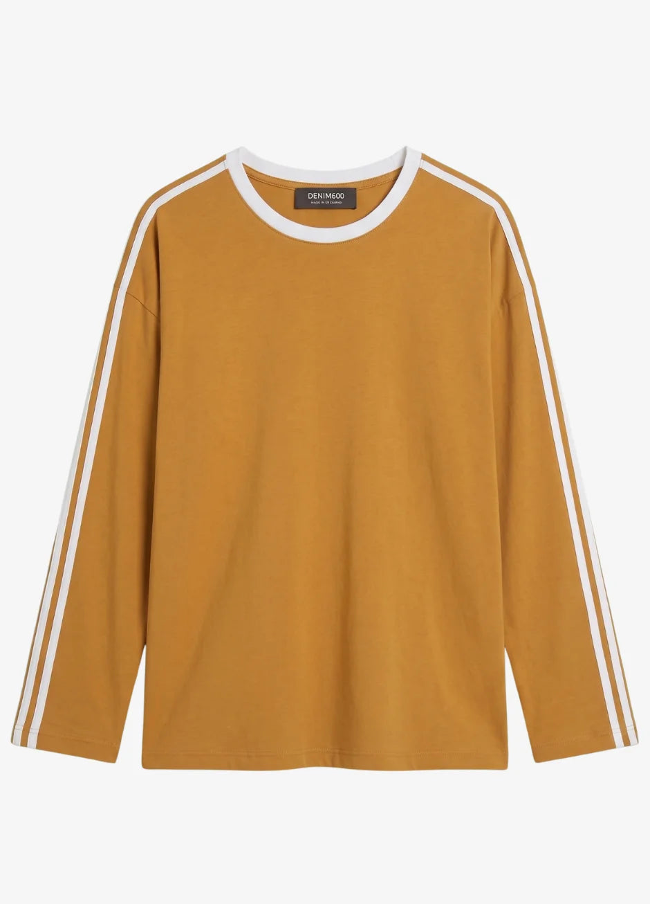 Striped Oversized Top | Mustard