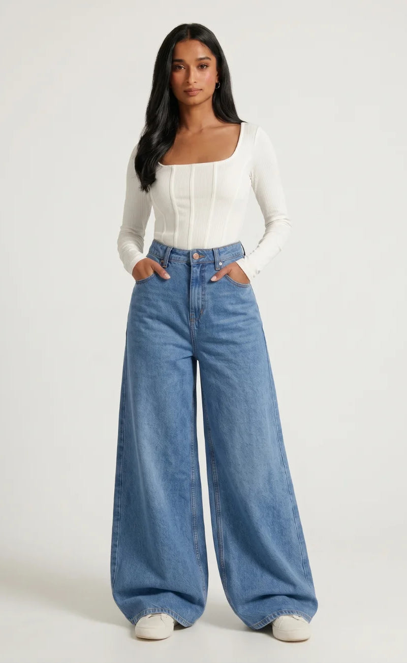 High Waisted Wide Leg Jeans