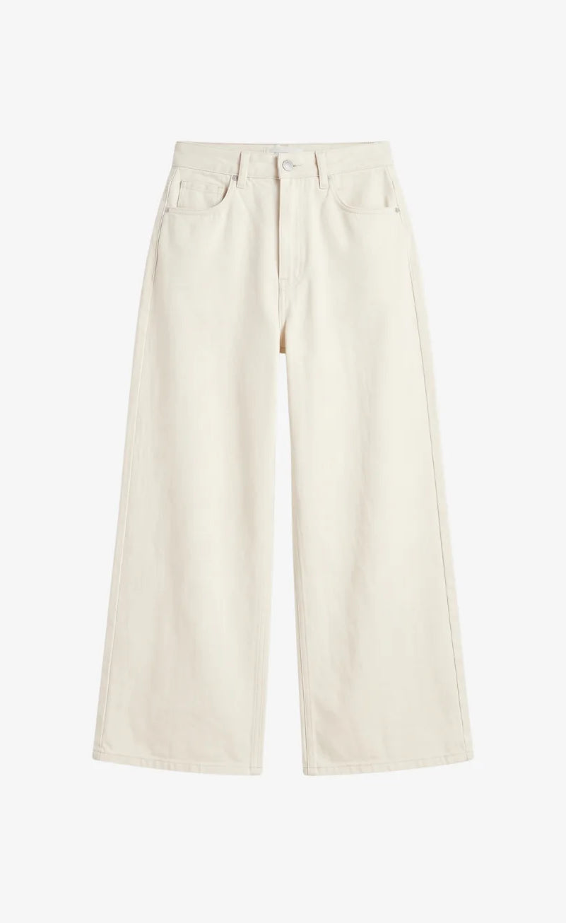 Baggy Cargo Wide-Leg Jeans - White
