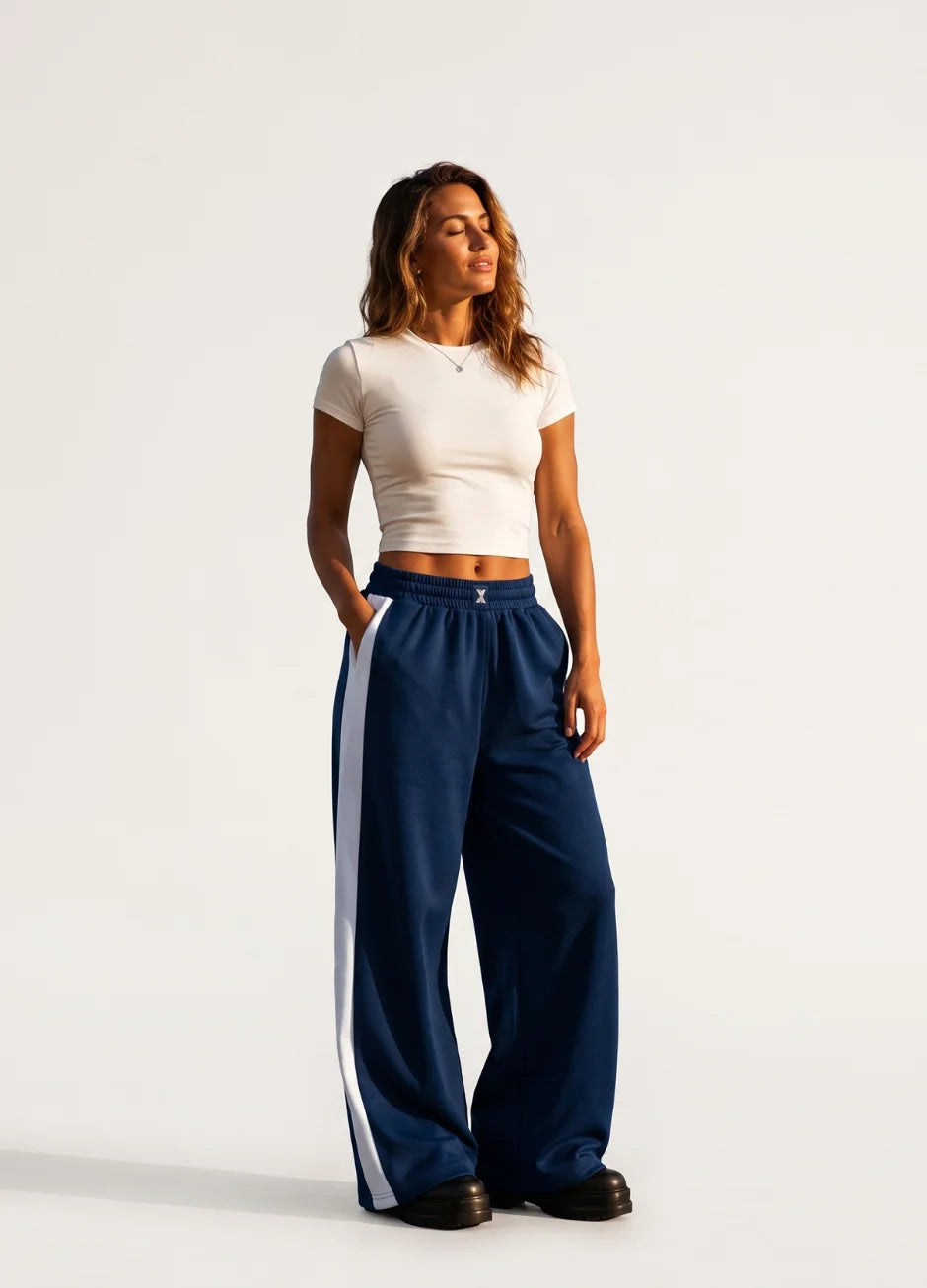 WIDE LEG STRIPE TROUSER