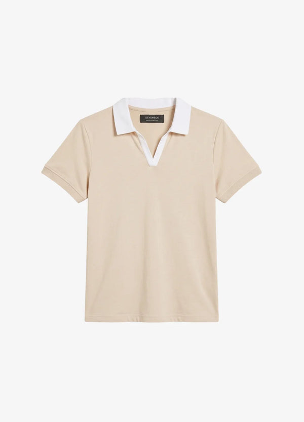 CONTRAST COLLAR POLO TEE
