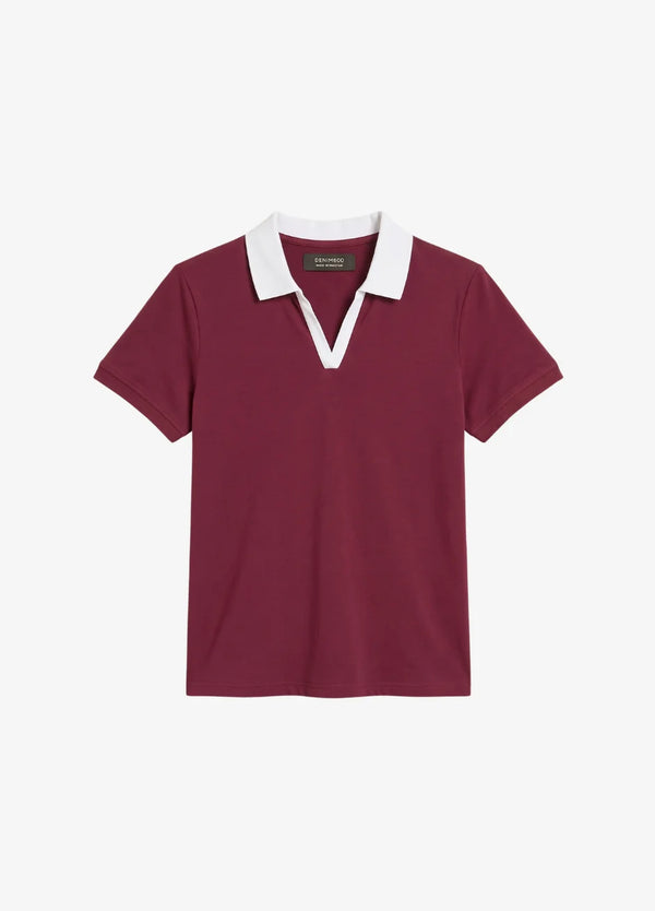 CONTRAST COLLAR POLO TEE