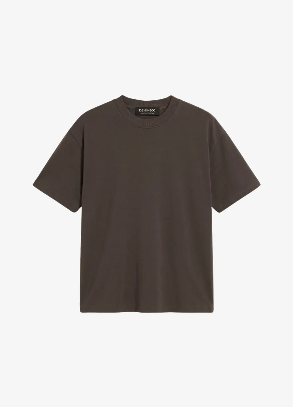 Basic Oversized Tee - Brown