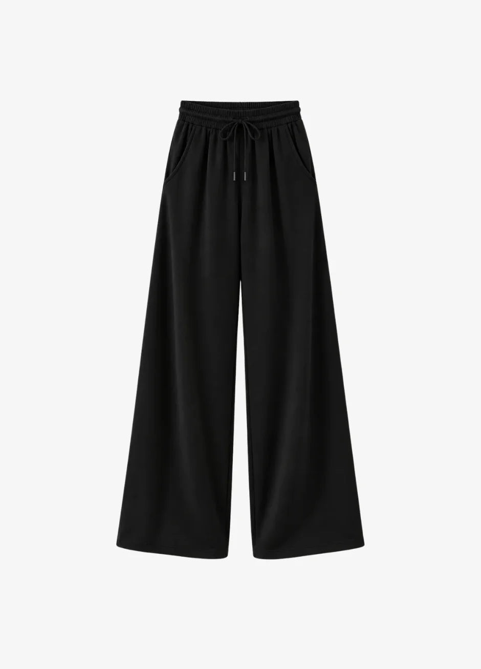 Wide-Leg Lounge Trouser | Black