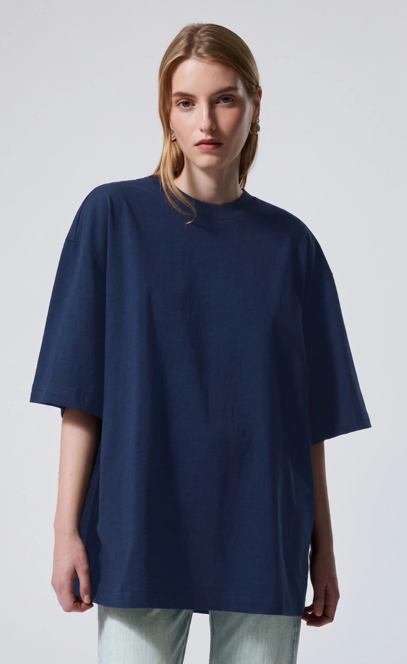 Basic Oversized Tee - Navy Blue