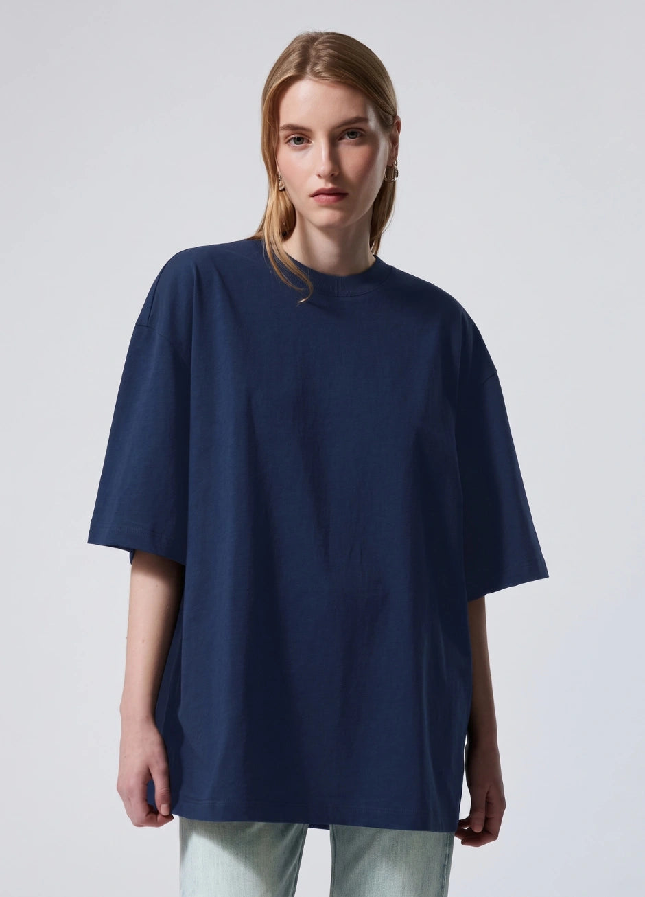 Basic Oversized Tee - Navy Blue