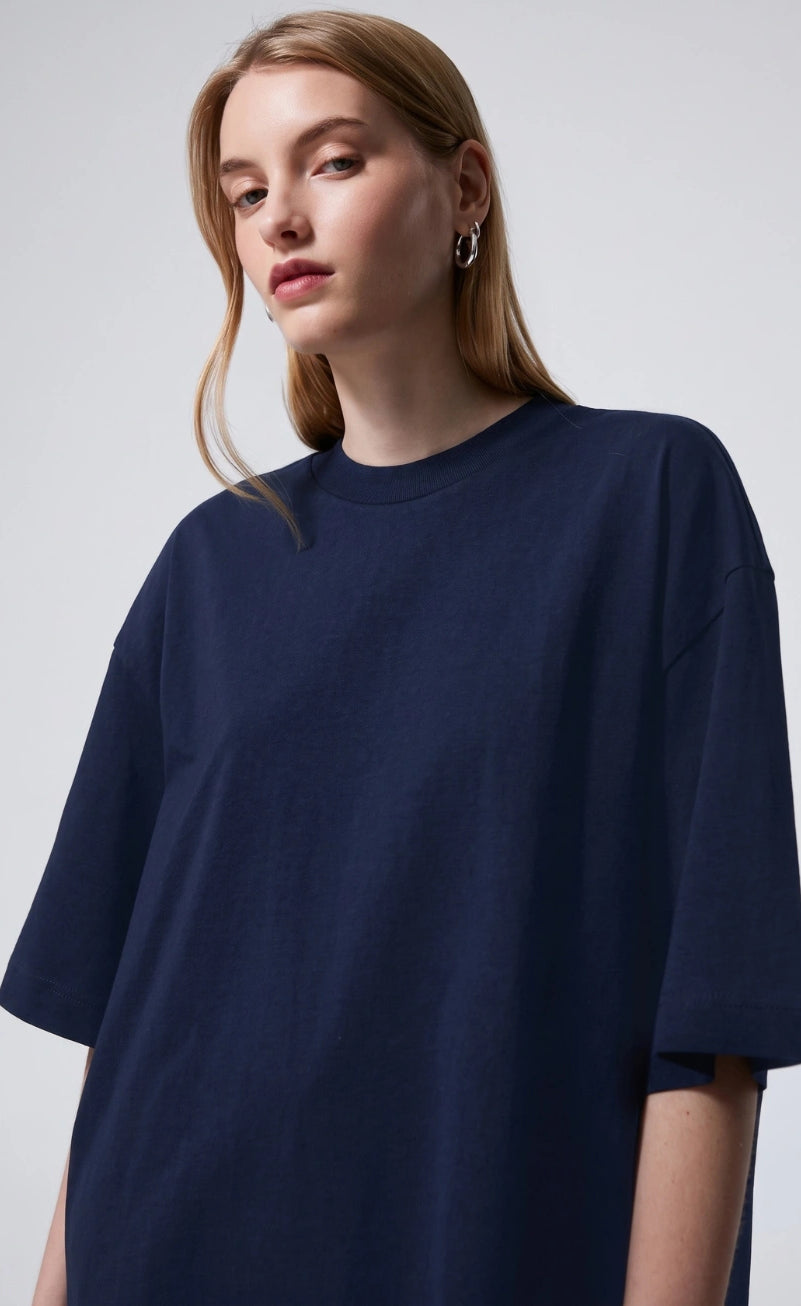 Basic Oversized Tee - Navy Blue