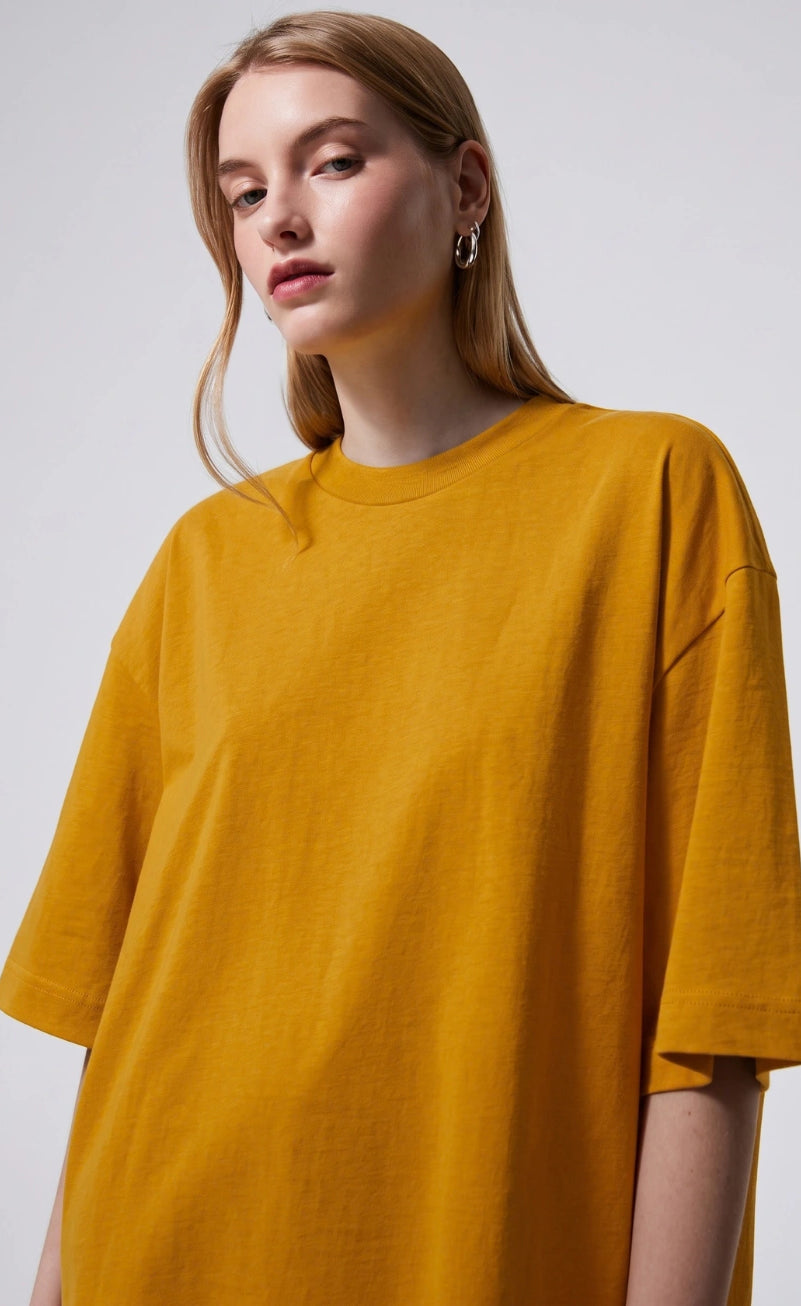 Basic Oversized Tee - Musturd