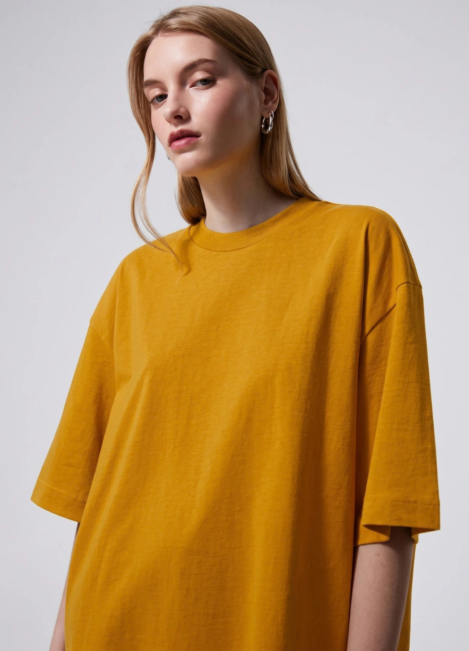 Basic Oversized Tee - Musturd