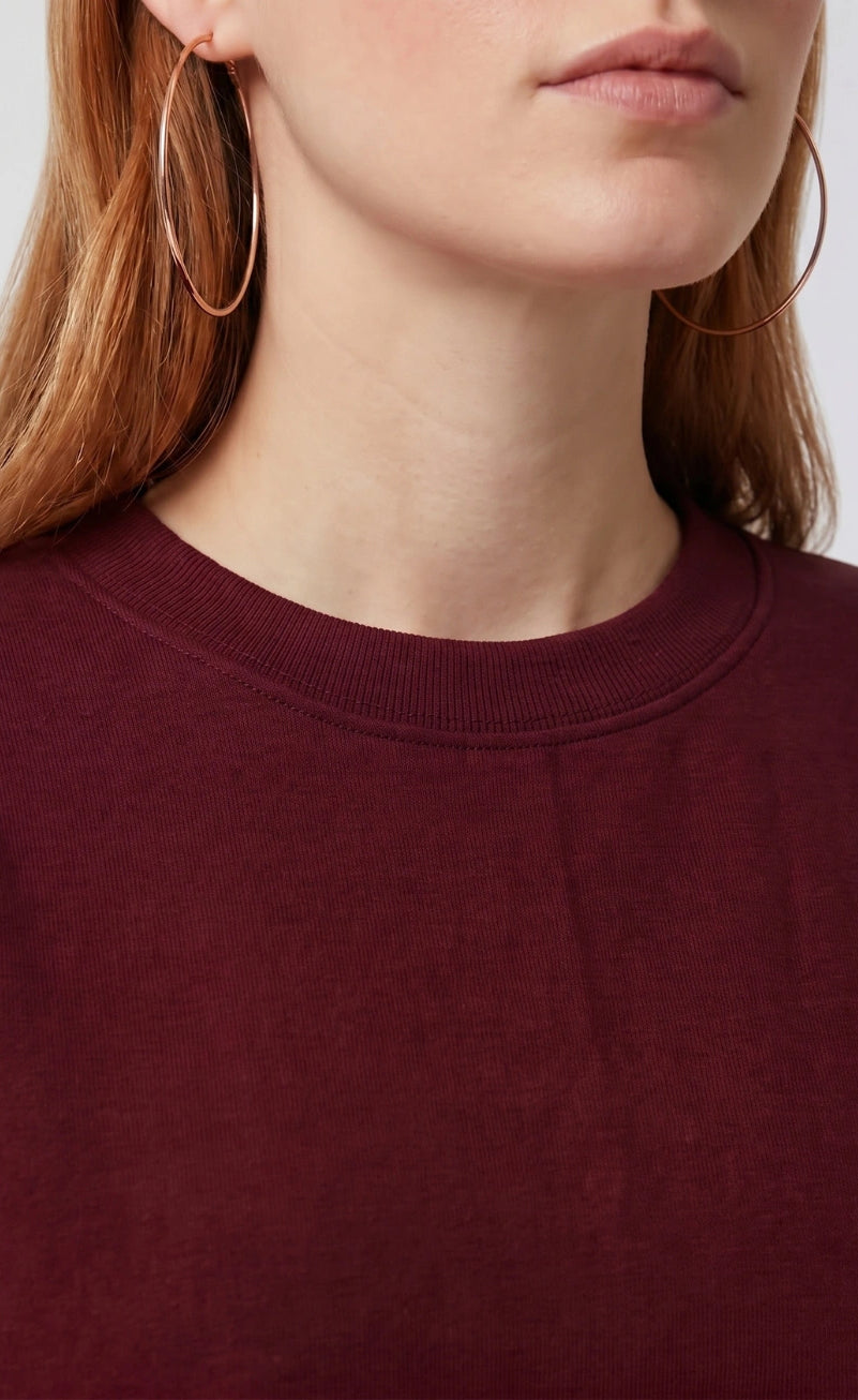 Basic Oversized Tee - Maroon