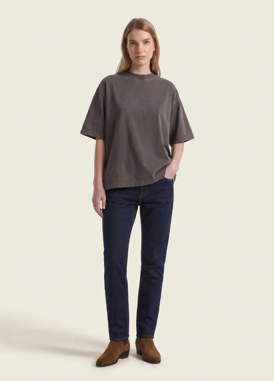 Basic Oversized Tee - Brown
