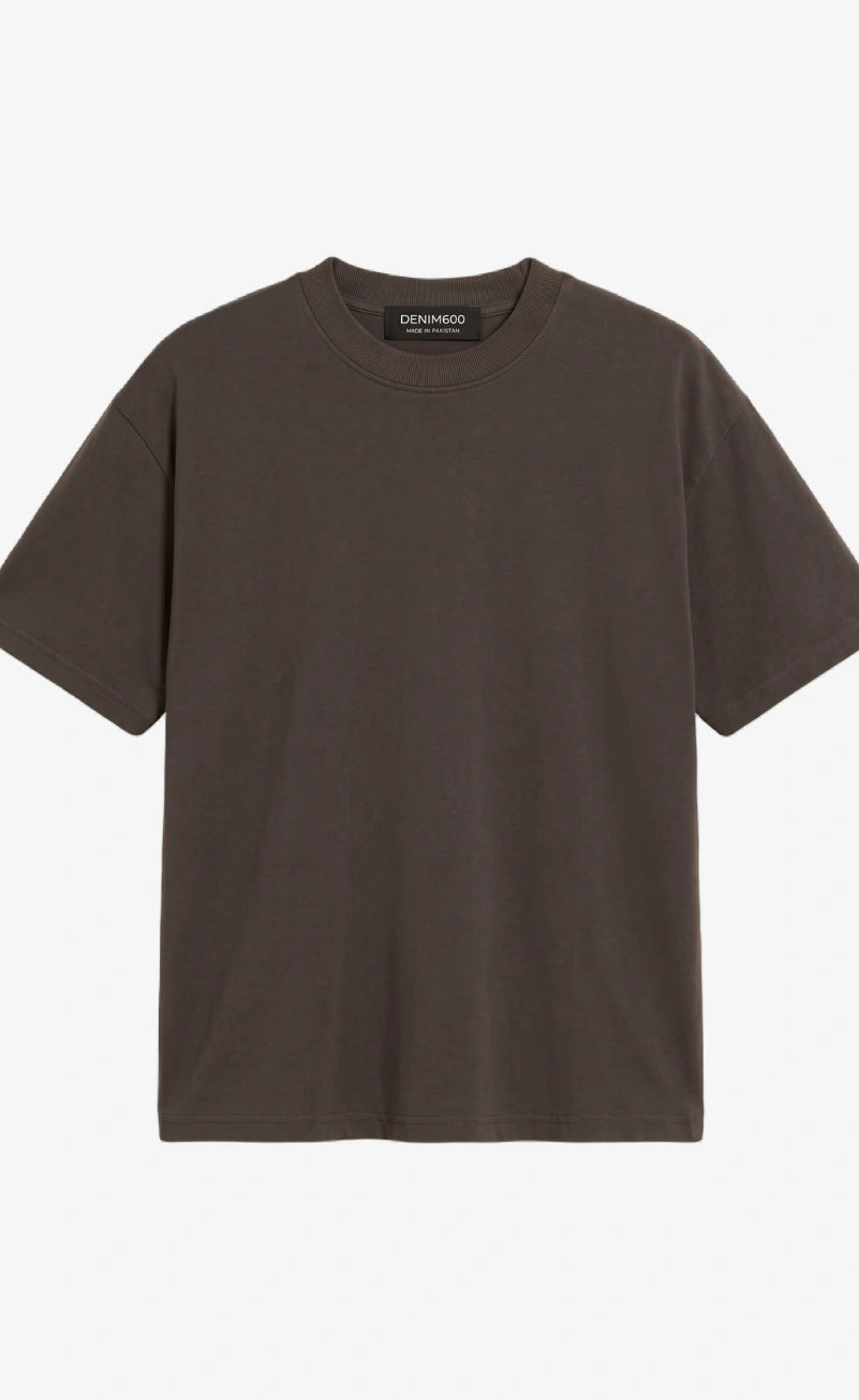 Basic Oversized Tee - Brown