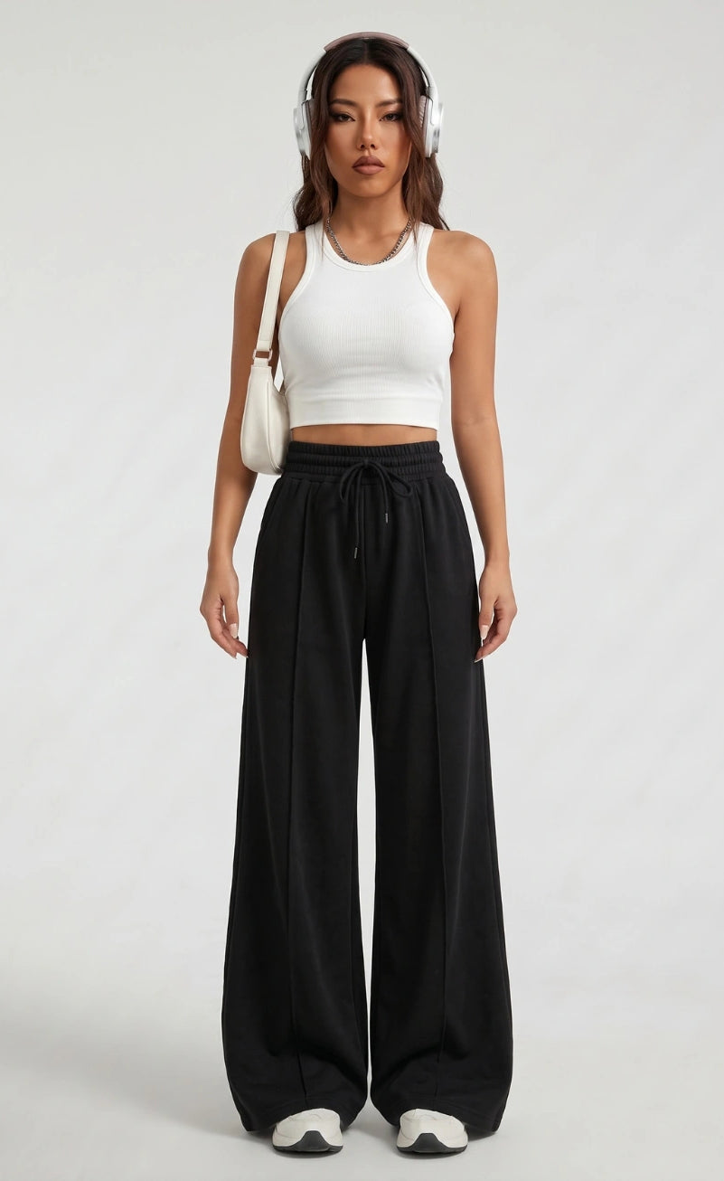 Wide Leg High-Waist Sweatpant