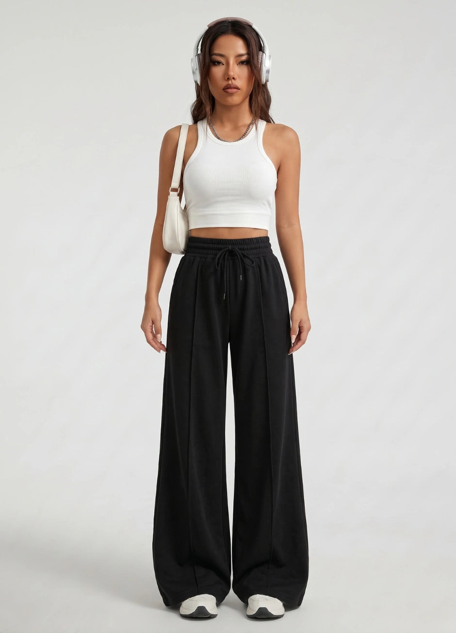 Wide Leg High-Waist Sweatpant