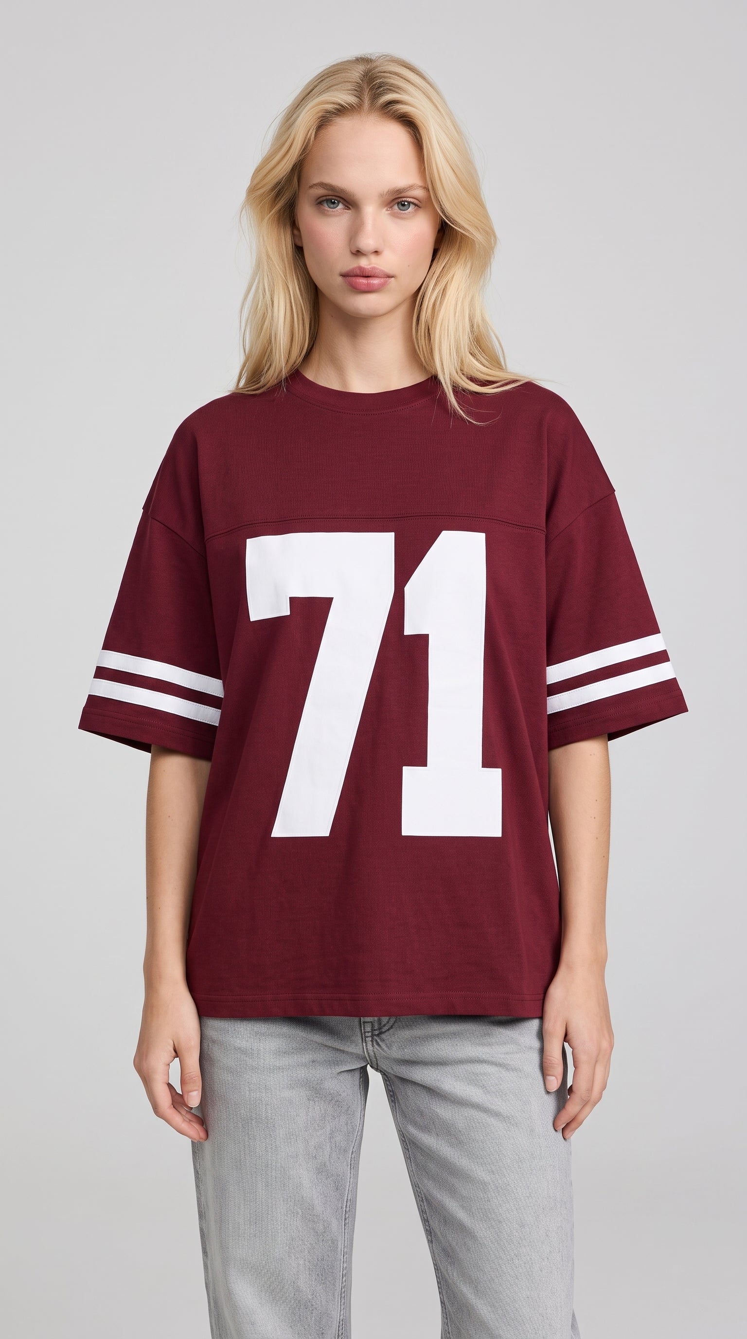 Athletic 71 Oversized Tee | Maroon