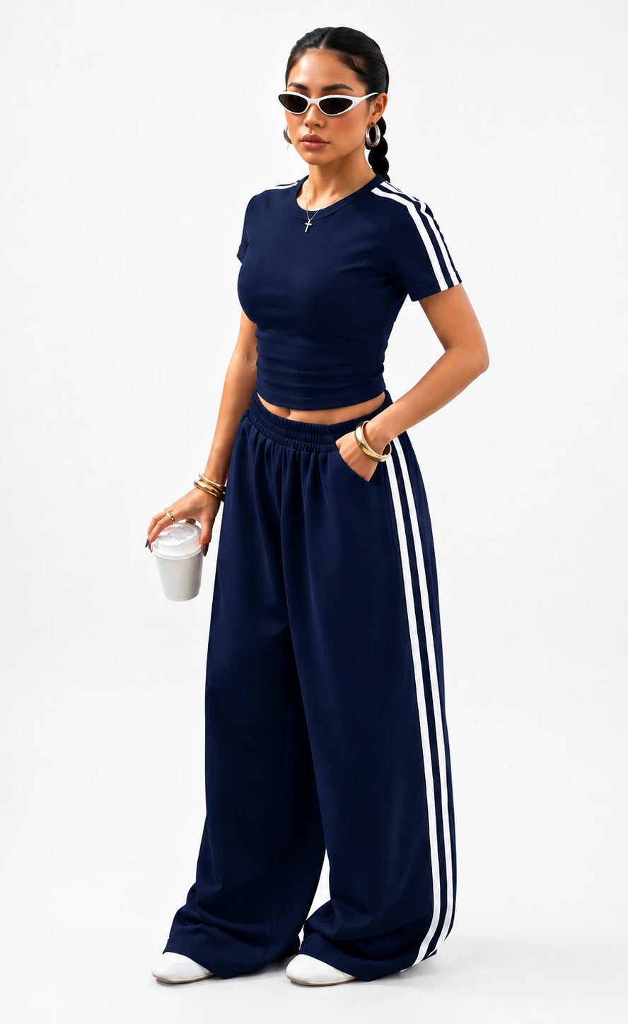 Essential Stripe Co-Ord Set | Blue