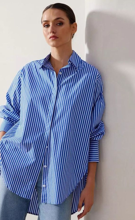 D600 Essential Stripe Oversized Shirt