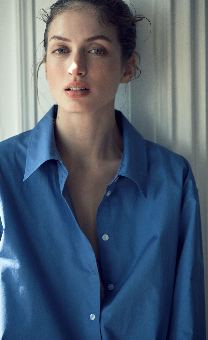 D600 Oversized Essentials Shirt – Royal Blue