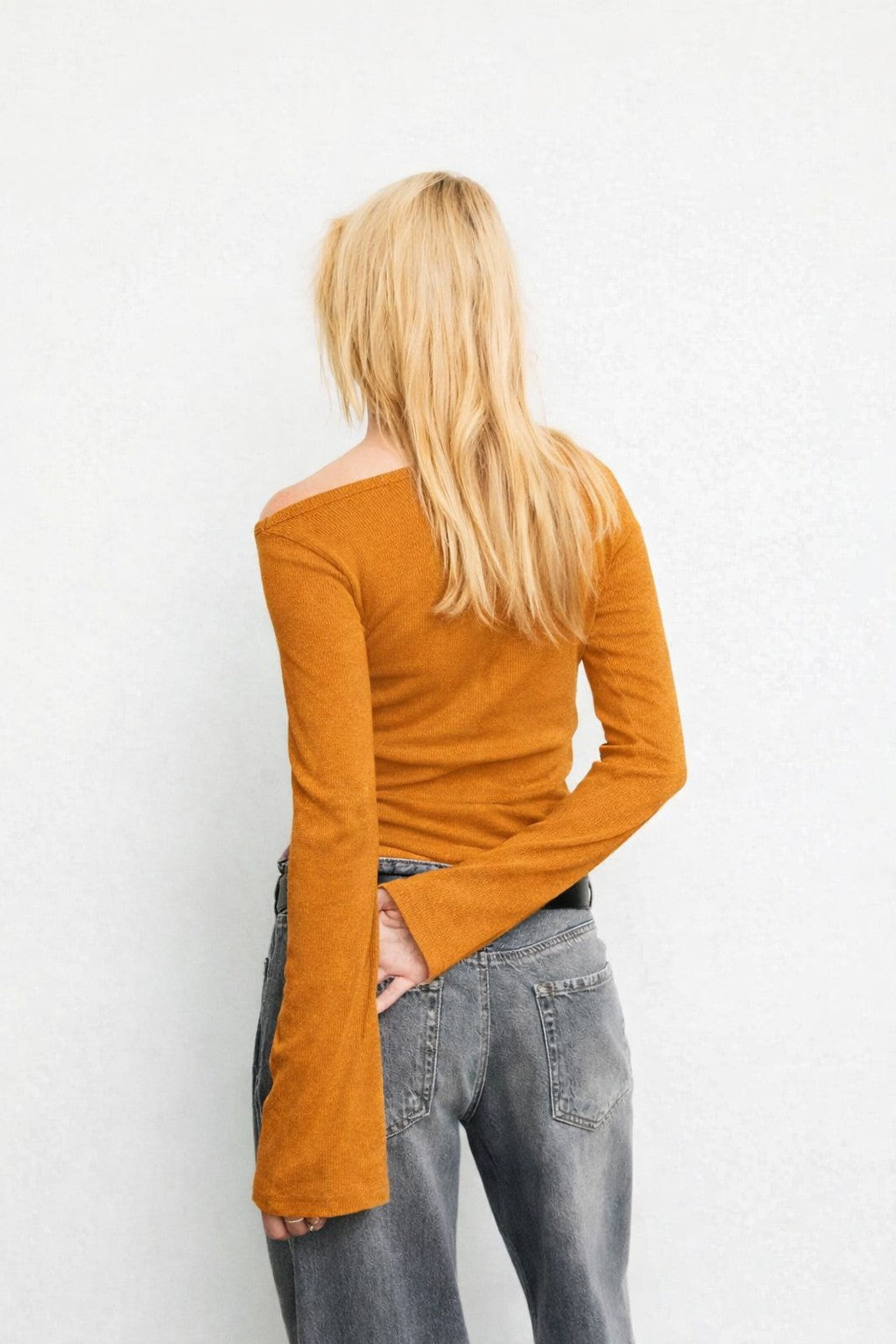 Bell Sleeve T-Shirt - Musturd