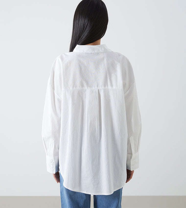 D600 Oversized Essentials Shirt – White