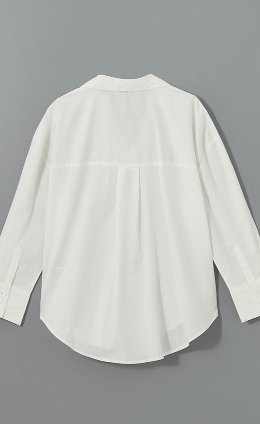 D600 Oversized Essentials Shirt – White
