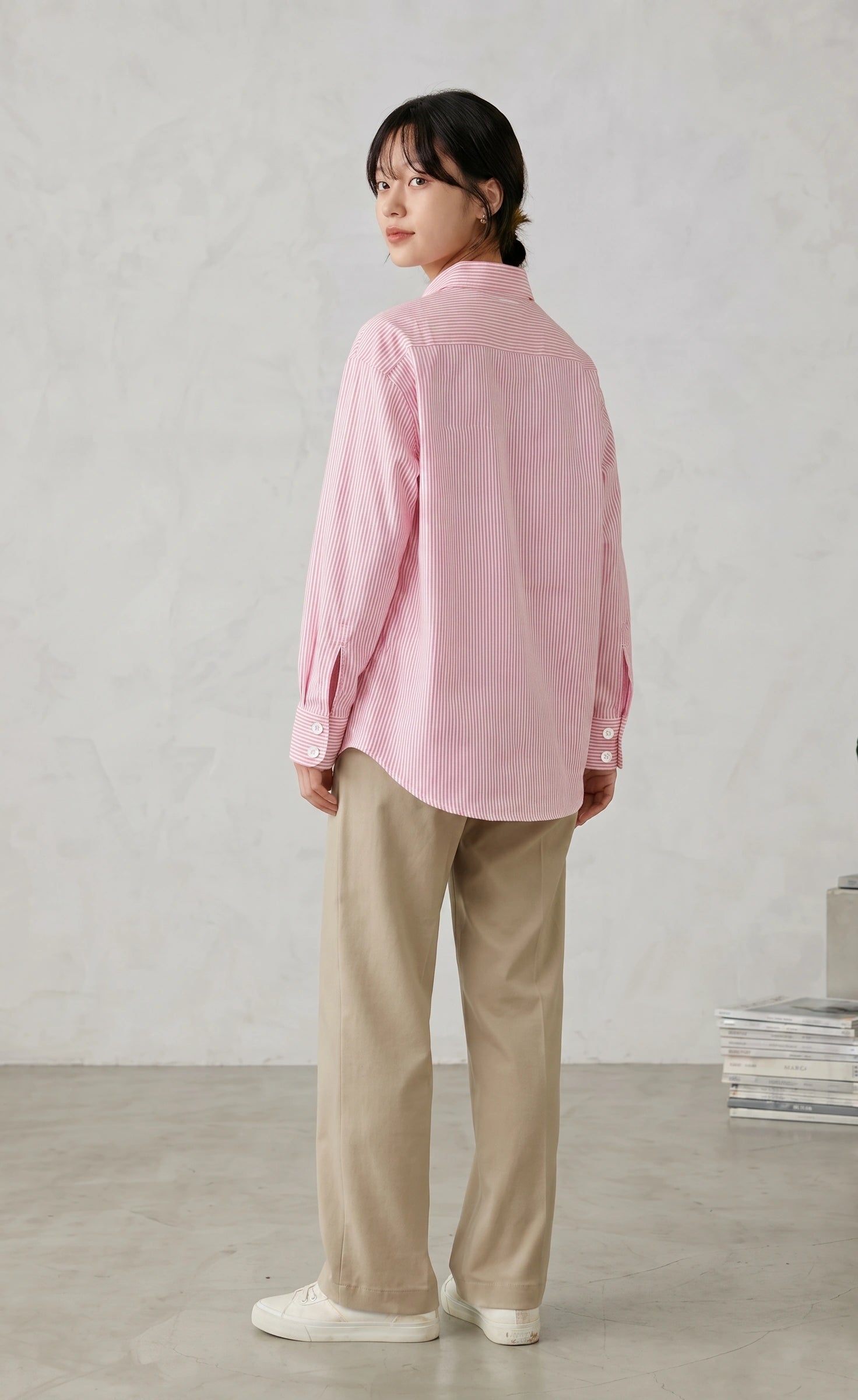 D600 Oversized Essentials Stripe Shirt