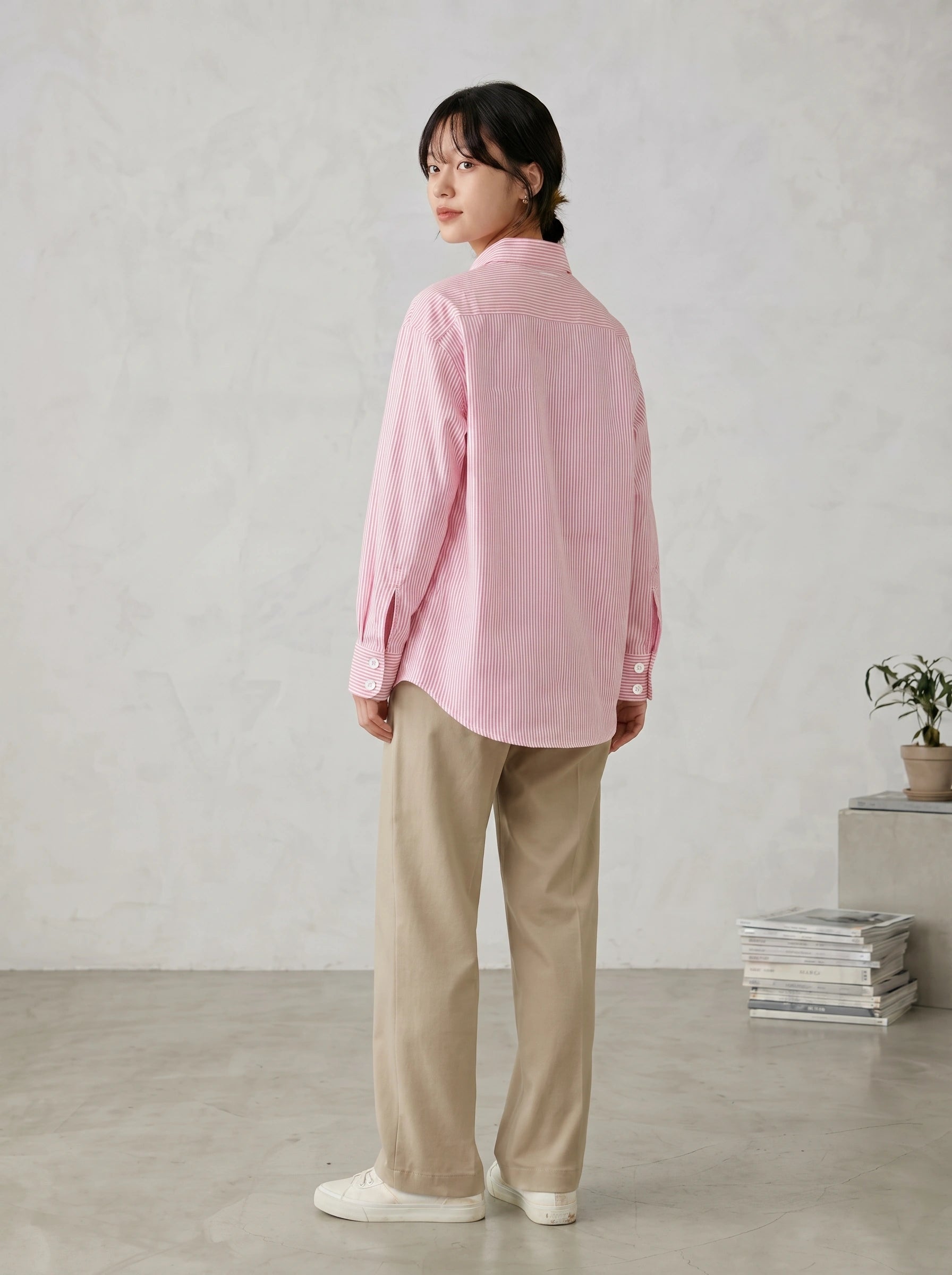D600 Oversized Essentials Stripe Shirt