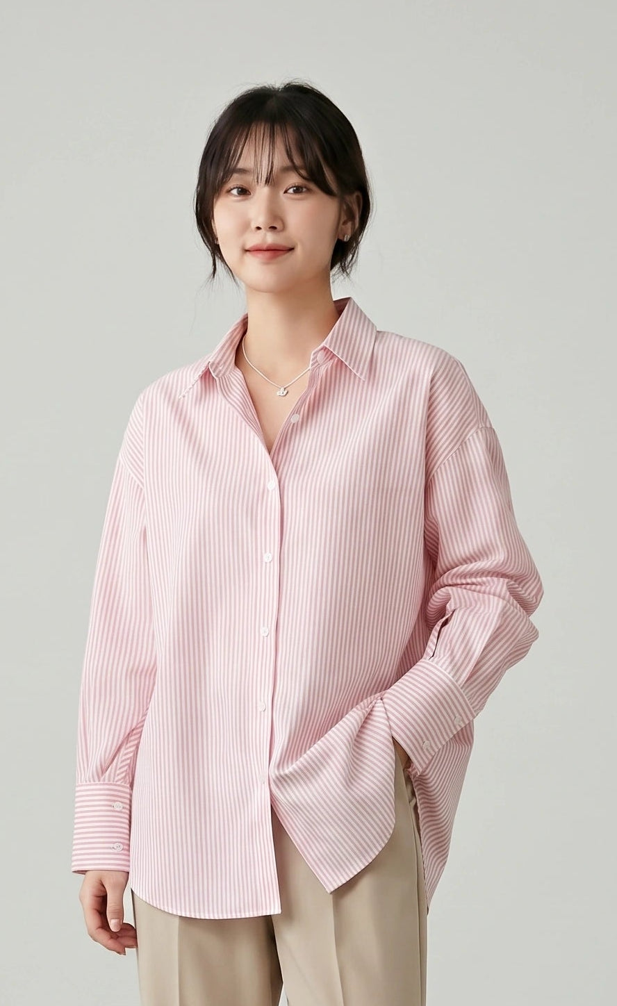D600 Oversized Essentials Stripe Shirt