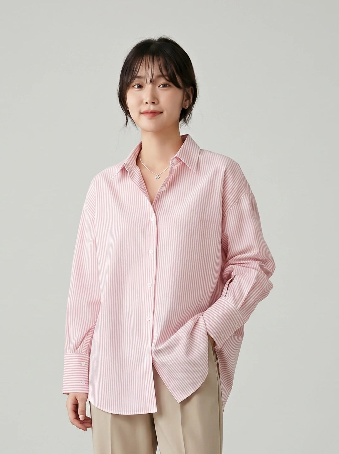D600 Oversized Essentials Stripe Shirt