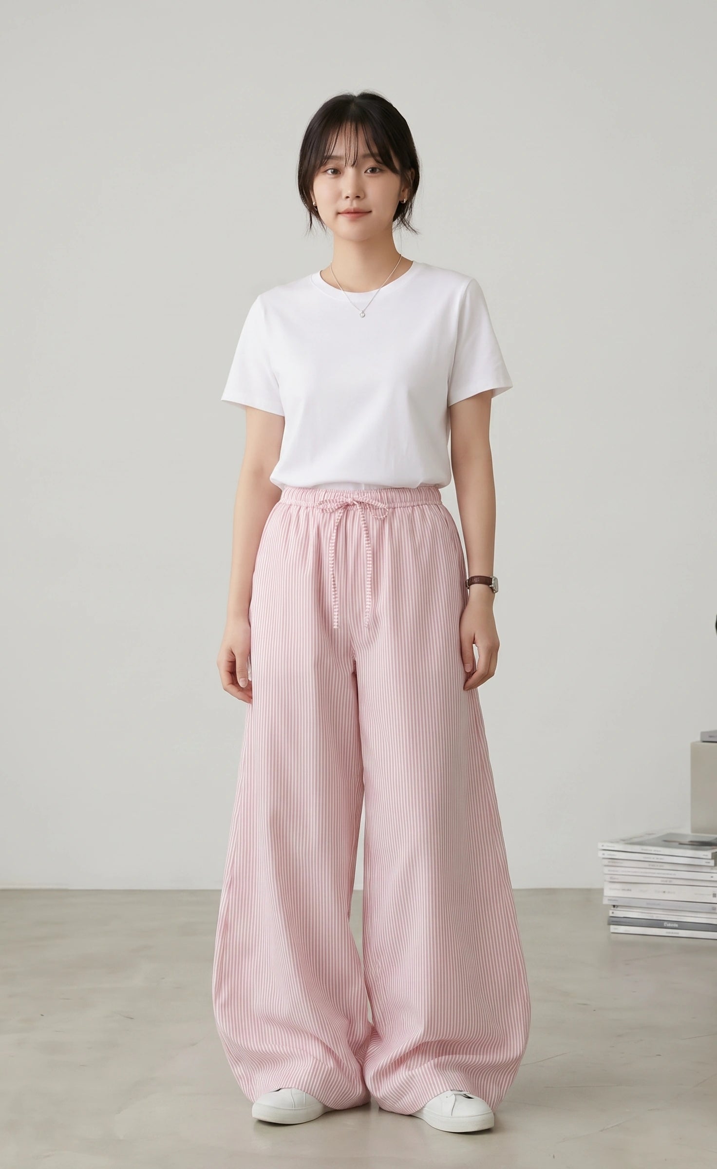 D600 Baggy Wide-Leg Stripe Trouser