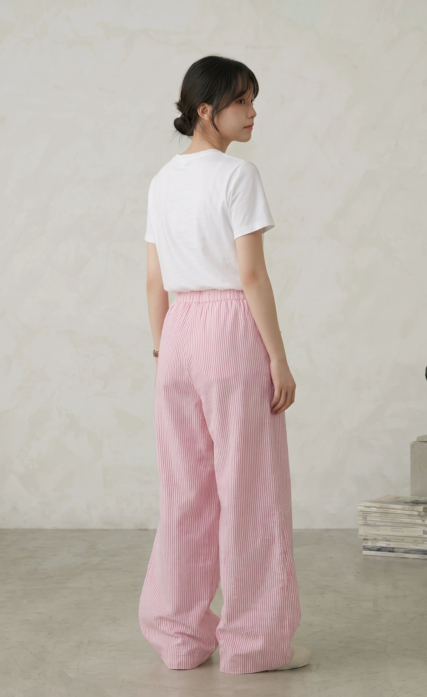 D600 Baggy Wide-Leg Stripe Trouser