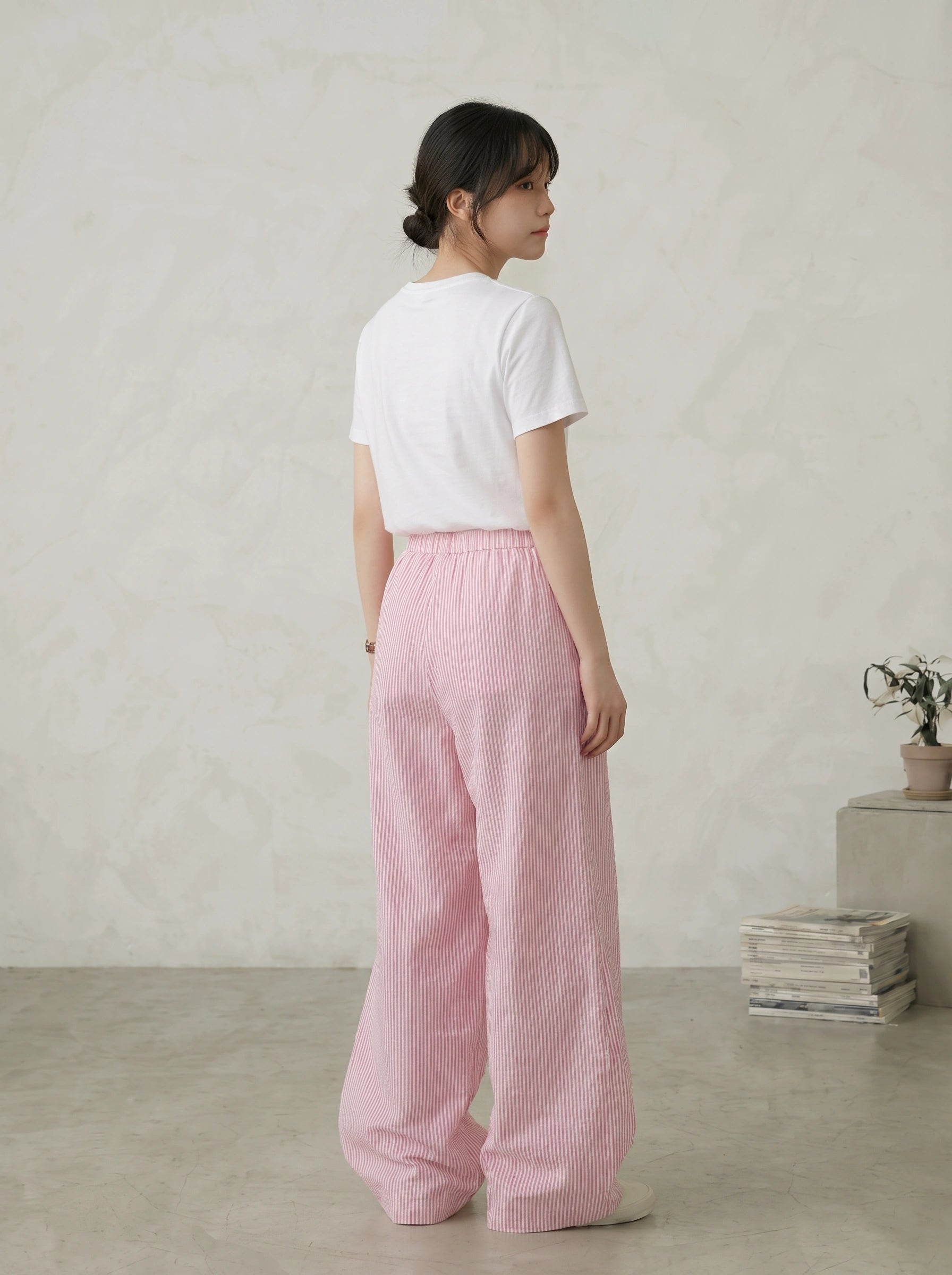 D600 Baggy Wide-Leg Stripe Trouser