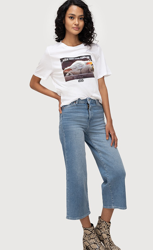 h&m wide leg high waisted jeans